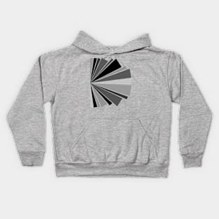 Side Sunburst Black and White Kids Hoodie